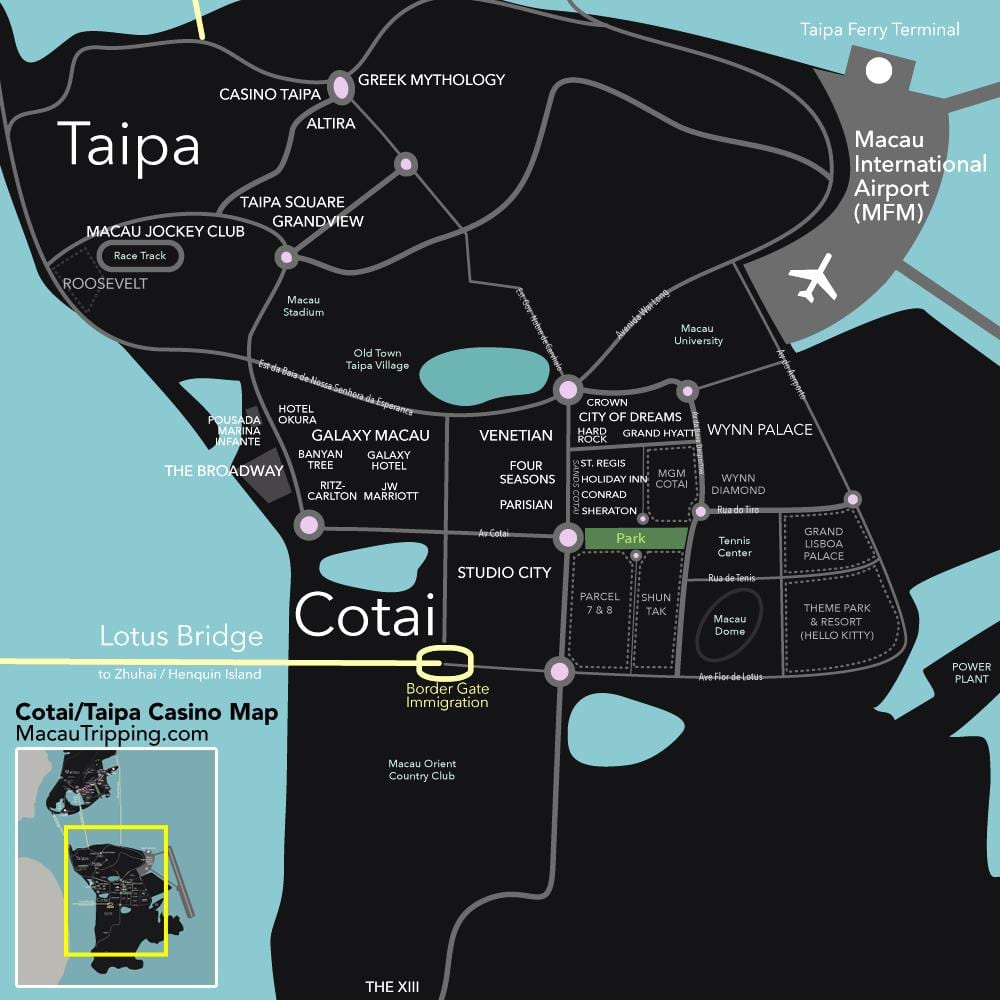 mapa котай w Makau