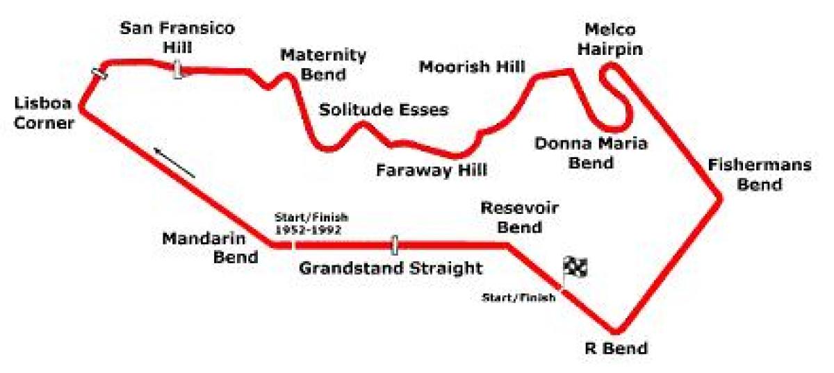 mapa Grand prix Makau 