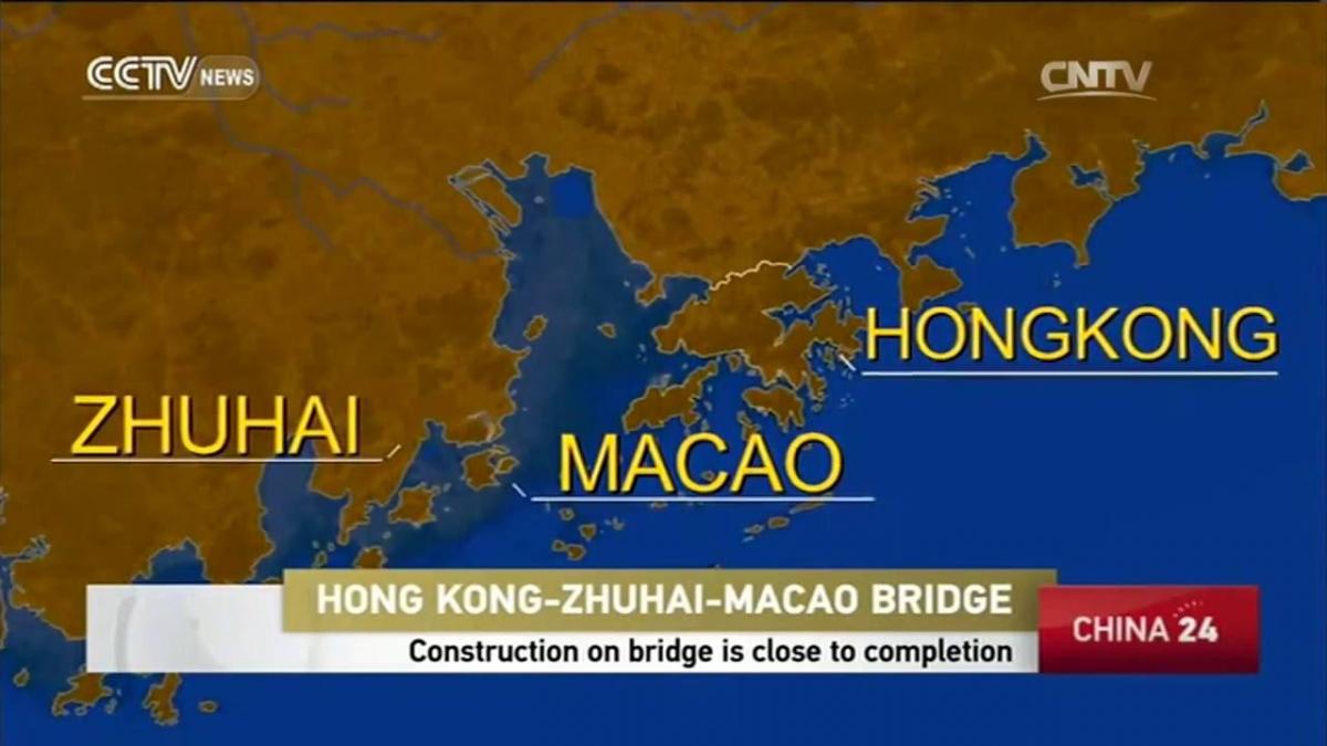 Hong kong przednia, z Makau mapie