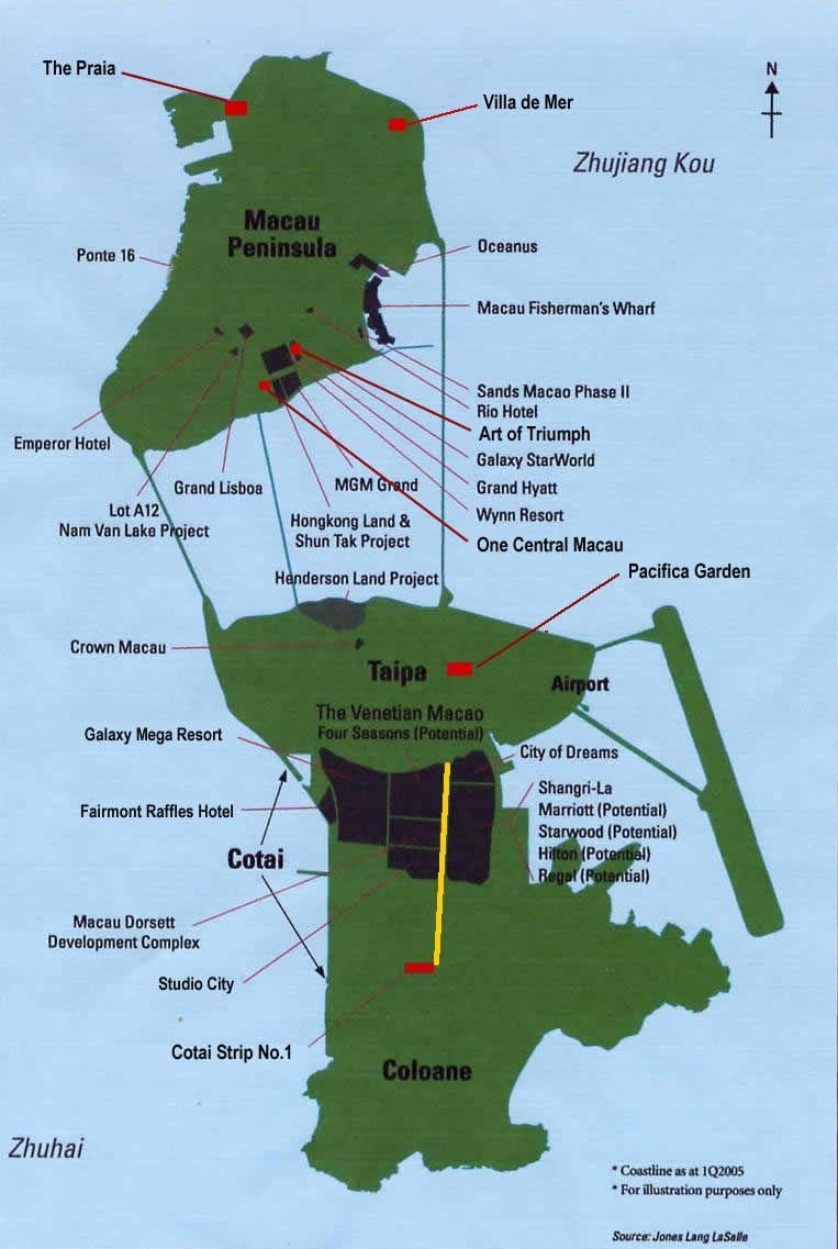 mapa Makau lokalizacji kasyna 