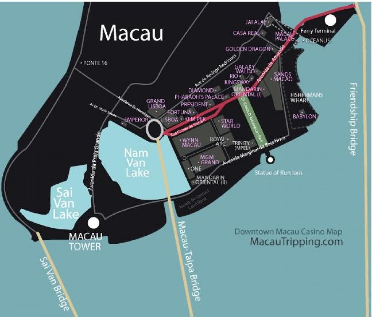 mapa hotelu MGM Macau