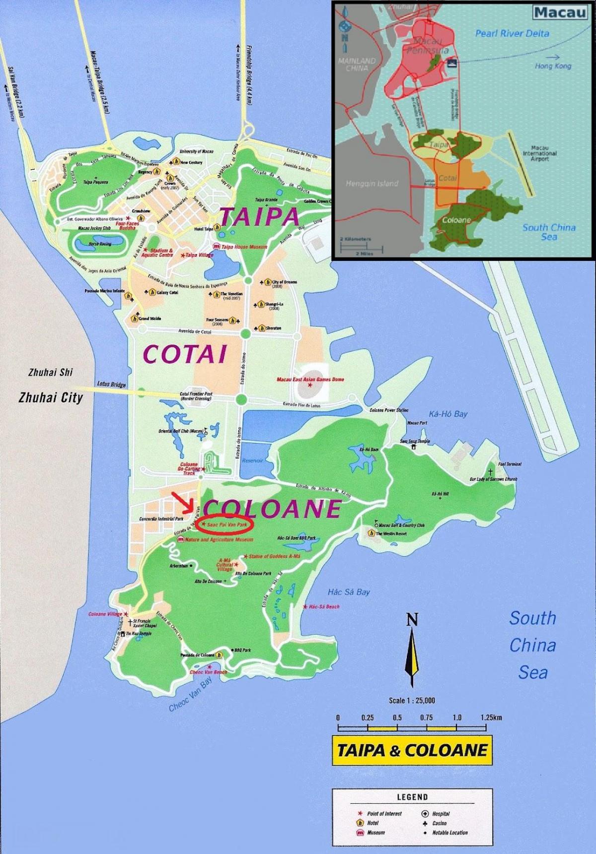 mapa prom Makau 