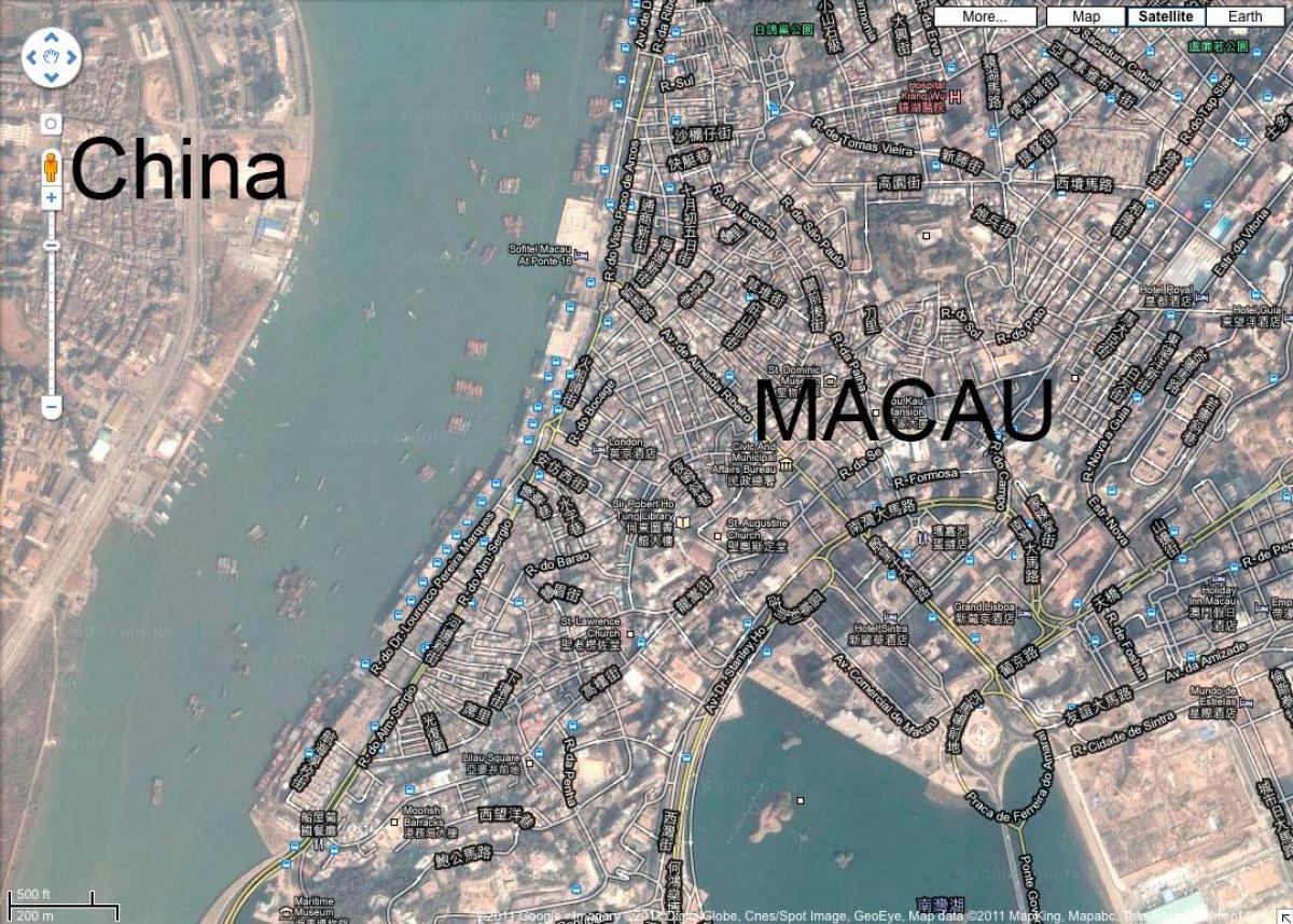 mapa San mało Makau
