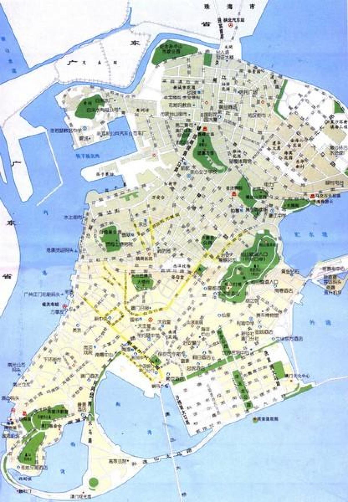 mapa ulic Makau 