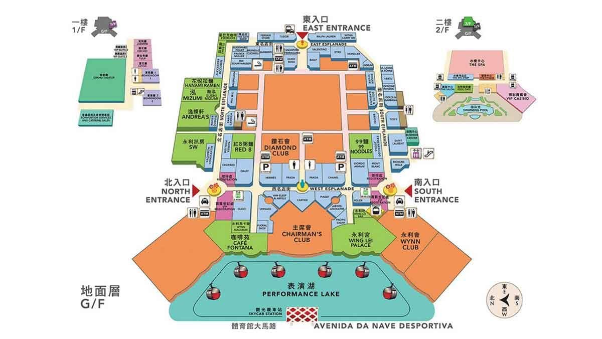 mapa Wynn Macau