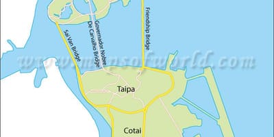 Półwysep Makau mapie
