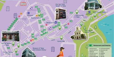 Bezpłatny transfer Makau mapa linii autobusowych