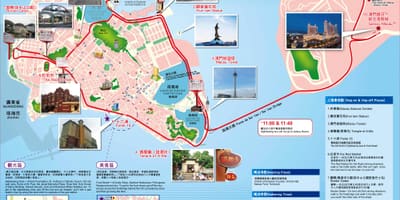 Mapa Makau zabytki