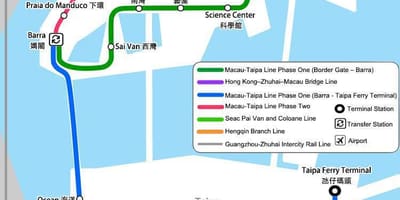 Mapa metra w Makau 