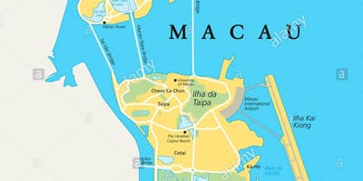 Makau Chiny mapa