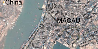 Mapa San mało Makau